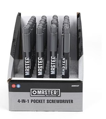 Master Mechanic 4-In-1 Pocket Multi-Bit Screwdriver