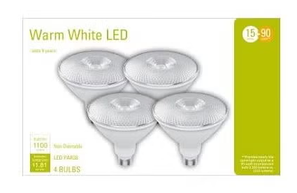 GE Lighting 4-Pack 15W 1200 Lumens Warm White LED Light Bulbs