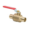 Watts PEX In-Line Full Port Ball Valve Barb x Barb with 1/4 Drain Low-Lead Brass
