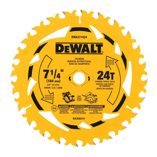 DeWalt 7-1/4-in. (184mm) 24 Tooth Circular Saw Blade