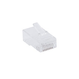 Gardner Bender 50 TelCom RJ-45 Cat 6 Modular Plugs, 8-Position, 8-Contact, Rounded Cable, Solid Wire