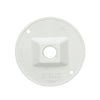 Hubbell Round Weatherproof Cluster Cover, One 1/2 in. Threaded Outlets, White