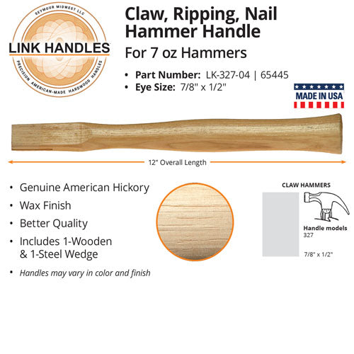 Link Handles 12 Claw Hammer Handle For 7 Oz Hammers