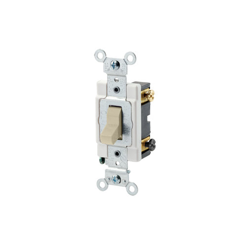 Leviton 20 Amp, Toggle Switch, Double-Pole, Quiet Switch, Commercial Spec Grade