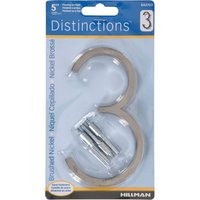 Hillman Distinctions Floating Mount House Number 3 Nickel (5)