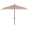 Deluxe Patio Market Umbrella, Tropics Beach Fabric/Aluminum Pole, 10 x 6-Ft.