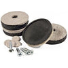 Furniture Glides, Felt, Round, Screw-On, 1.5-In., 4-Pk.