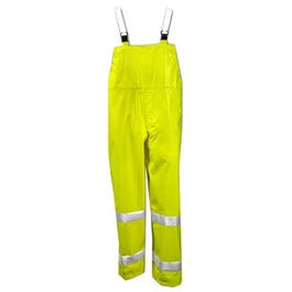 High-Visibility Overalls, Lime Yellow PVC On Polyester, XXL