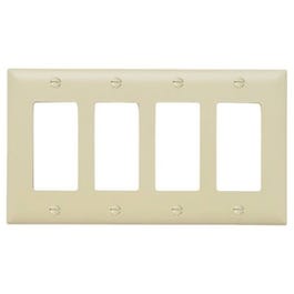 Ivory 4-Opening Nylon Wall Plate