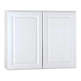 Kitchen Wall Cabinet, Assembled, White Finish, Double-Door, 36 x 30 x 12-In.