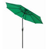 Patio Market Umbrella, Steel Frame, Green Polyester, 9-Ft.