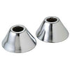 Pipe Fitting, Bell Escutcheon Pipe Flange, Chrome Plated, 1/2-In. x .844 ID, 2-Pk.