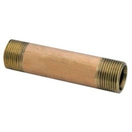 Pipe Fitting, Nipple, Lead-Free Red Brass, 1/2 x 2-In.