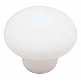 1-3/8-In. White Ceramic Round Cabinet Knob