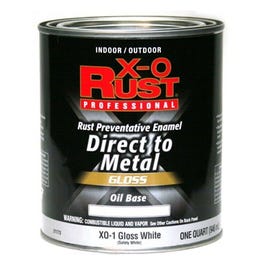 Premium Ant-Rust Oil-Base Enamel, White Gloss, 1-Qt.