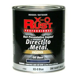Premium Ant-Rust Oil-Base Enamel, Blue Gloss, 1-Qt.