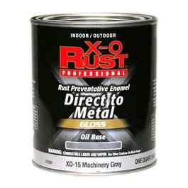 Premium Ant-Rust Oil-Base Enamel, Machinery Gray Gloss, 1-Qt.