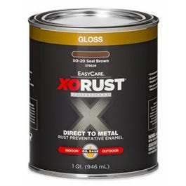 Premium Ant-Rust Oil-Base Enamel, Seal Brown Gloss, 1-Qt.