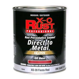 Premium Ant-Rust Oil-Base Enamel, Fiesta Red Gloss, 1-Qt.