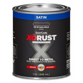 Premium Ant-Rust Oil-Base Enamel, Black Satin, 1-Qt.