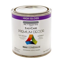Premium Decor Pewter Gray Gloss Enamel Paint, 1/2-Pt.
