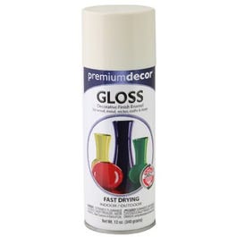 Premium Decor Spray Paint, Ivory Gloss, 12-oz.
