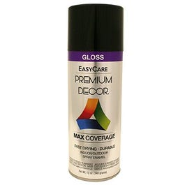 Premium Decor Spray Paint, Black Gloss, 12-oz.