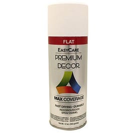 Premium Decor Spray Paint, White Flat, 12-oz.