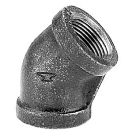 Pipe Fitting, Black Elbow, 45-Degree, 3/4-In.