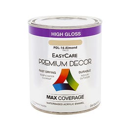Premium Decor Almond Gloss Enamel Paint, Qt.