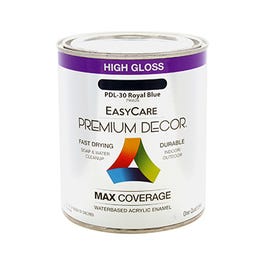 Premium Decor Royal Blue Gloss Enamel Paint, Qt.