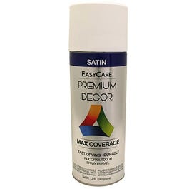 Premium Decor Spray Paint, White Satin, 12-oz.