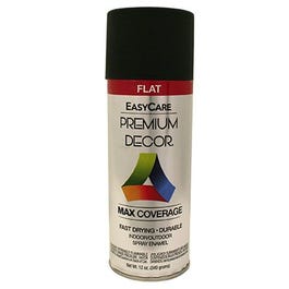 Premium Decor Spray Paint, Black Flat, 12-oz.