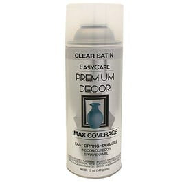 Premium Decor Spray Paint, Clear Satin, 12-oz.