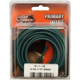 Primary Wire, Green, 14-Ga., 17-Ft.