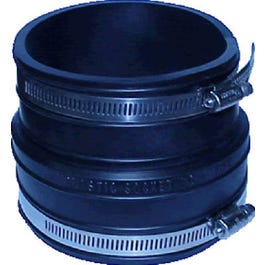 Pipe Reducing Flexible Coupling, Clay, 4 x 3-In.