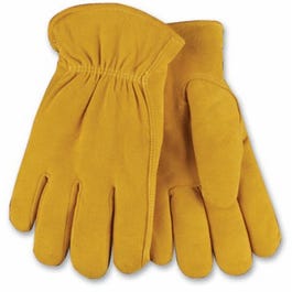 Men's Full-Suede Deerskin Leather Gloves, Medium