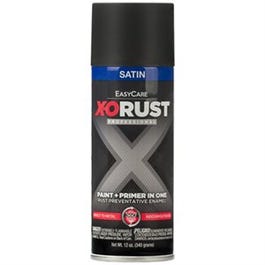 Anti-Rust Enamel Paint & Primer Enamel, Black Satin, 12-oz. Spray