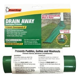 Manual Downspout Extender, Green, 8-Ft.  x 7-In.