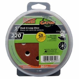 50-Pack 5-Inch 220-Grit Hook & Loop Sanding Disc