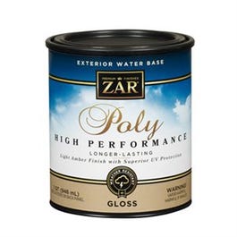 Polyurethane High Performance, Exterior Water-Based, Gloss, Qt.