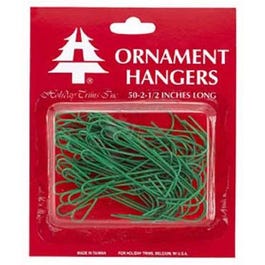 Christmas Ornament Hooks, Green, 2-1/2-In., 50-Ct.