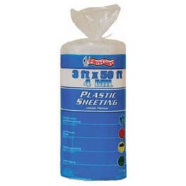4-Mil Polyethylene Sheeting, Clear, 3 x 50-Ft.