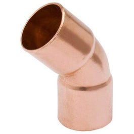 Pipe Fittings, Wrot Copper Elbow, 45 Degree, 1-In.