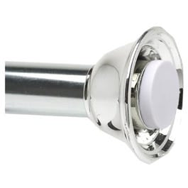 Minimal Tension Shower Rod, Adjustable, Chrome, 42 to 72-In.
