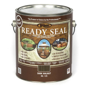 Ready Seal Exterior Wood Stain and Sealer - Dark Wallnut, 1 Gallon