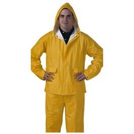 PVC Rainwear .25-Mm Double-ply Suit, Yellow, XXL