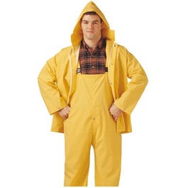 PVC on Polyester Rainwear .35-Mm Suit, Yellow, XXL