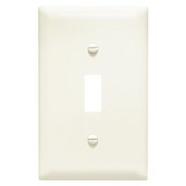 One Toggle Switch Opening Nylon Wall Plate, One Gang, Almond