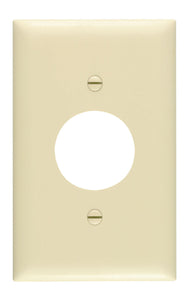 Pass & Seymour Single Receptacle Openings, One Gang, Ivory